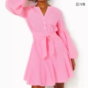 Lilly Pulitzer Pink and White Striped Dress